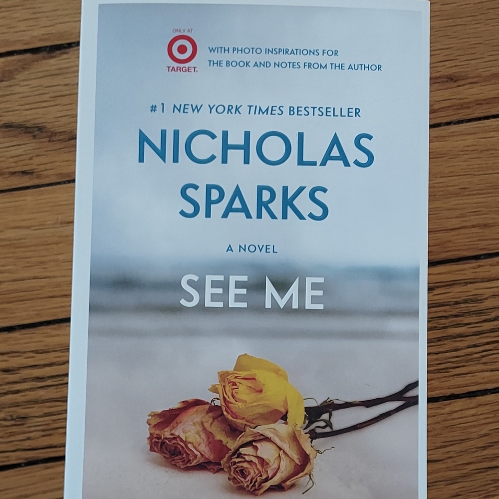 Nicholas Sparks 'See Me' Book with Yellow and Pink Roses